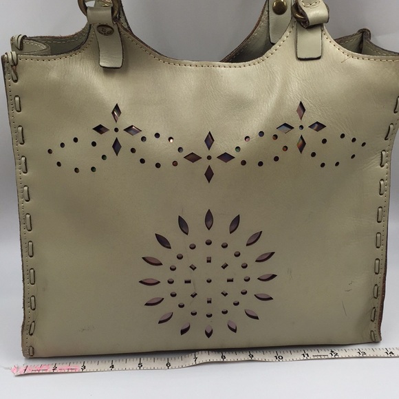 Patricia Nash Laser Cut Chiara Blush Satchel - Picture 6 of 16